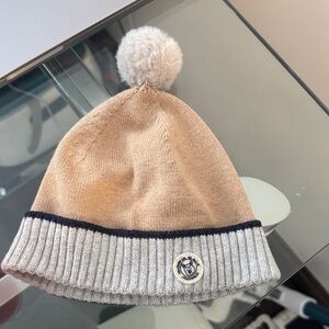Mayoral Tan and Gray Pom-Pom Beanie92cm (24m)